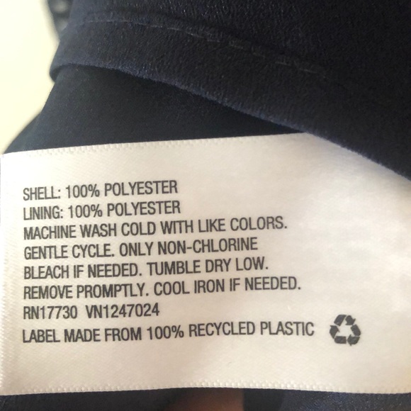 NEW Navy Polka Dot One Shoulder Dress - Picture 5 of 5